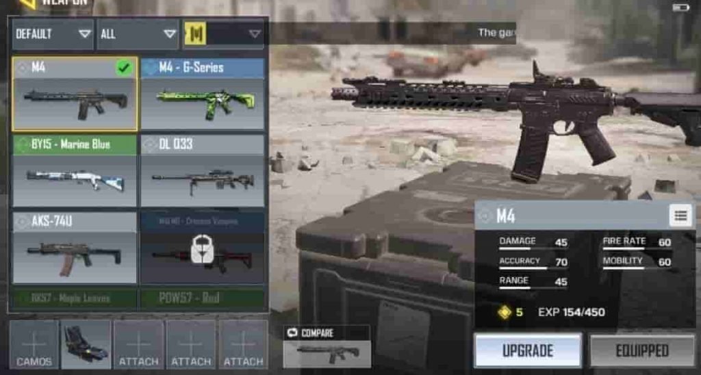M4 best assault rifle call of duty mobile