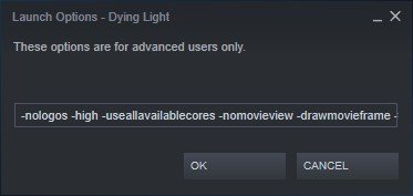 steam launch options dying light