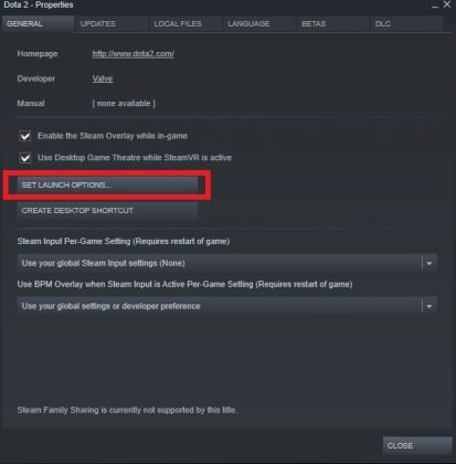 Dota 2 Steam Launch Options to Boost FPS and Fix Lag