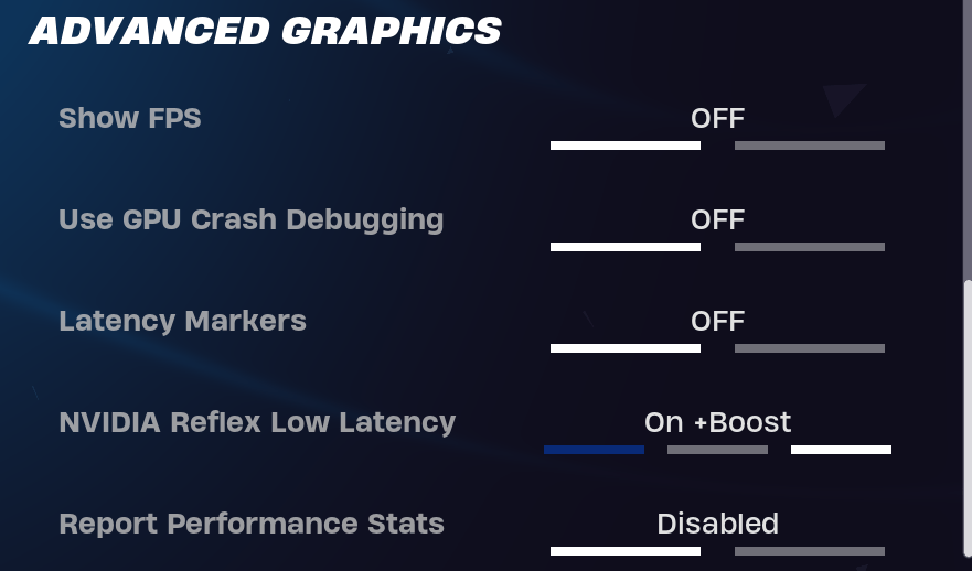 fortnite settings for max fps