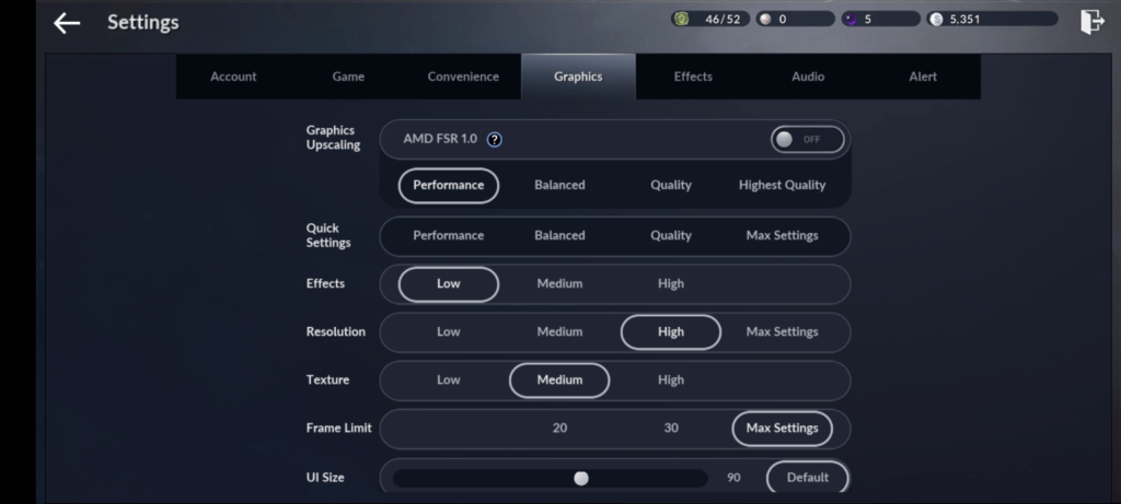 black desert mobile best graphics settings
