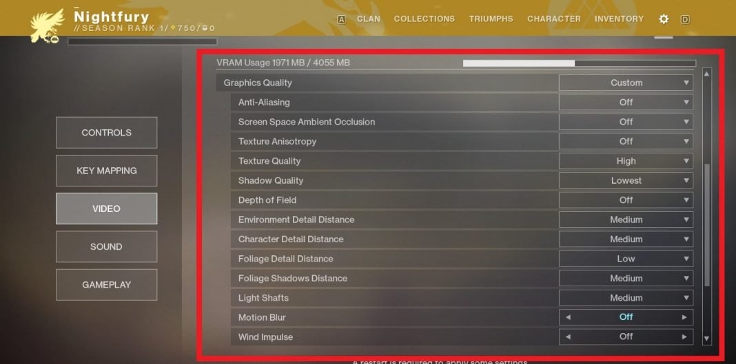 Destiny 2 Best settings for max FPS