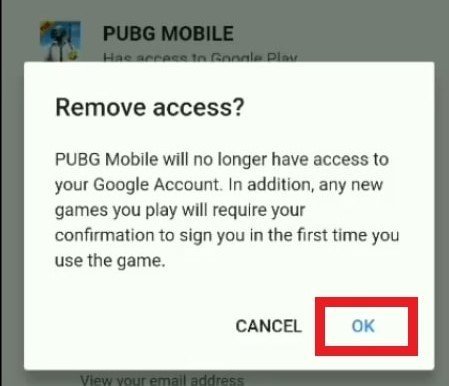 remove access pubg mobile