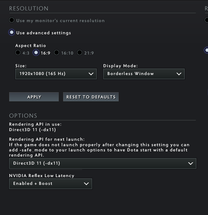 Dota 2 graphics settings for max fps