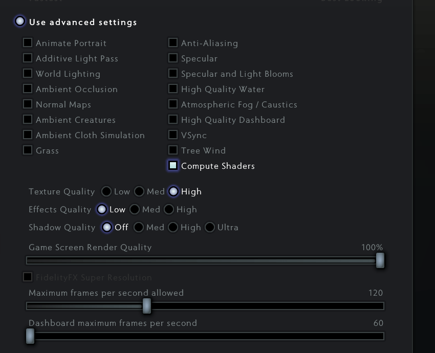 Dota 2 graphics settings