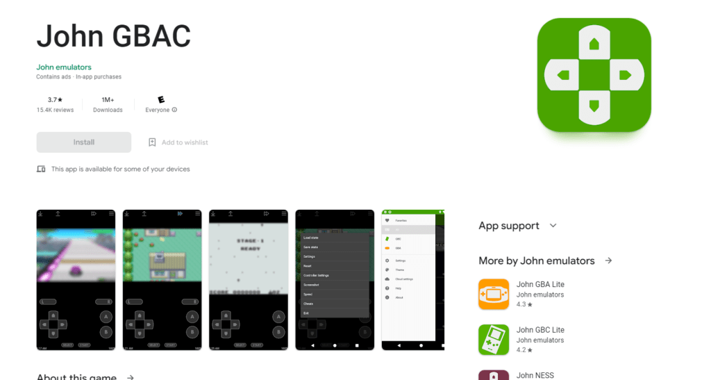 GBA emulators for Android