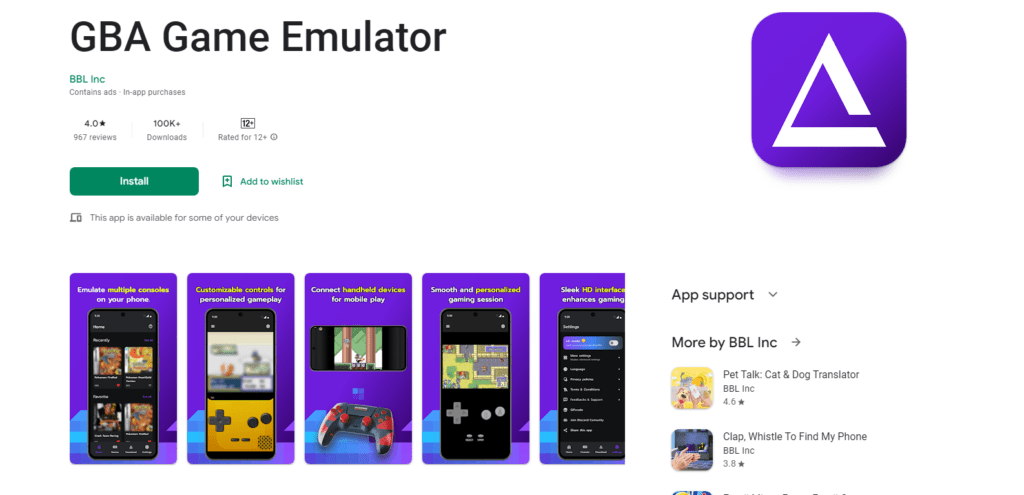 GBA emulators for Android